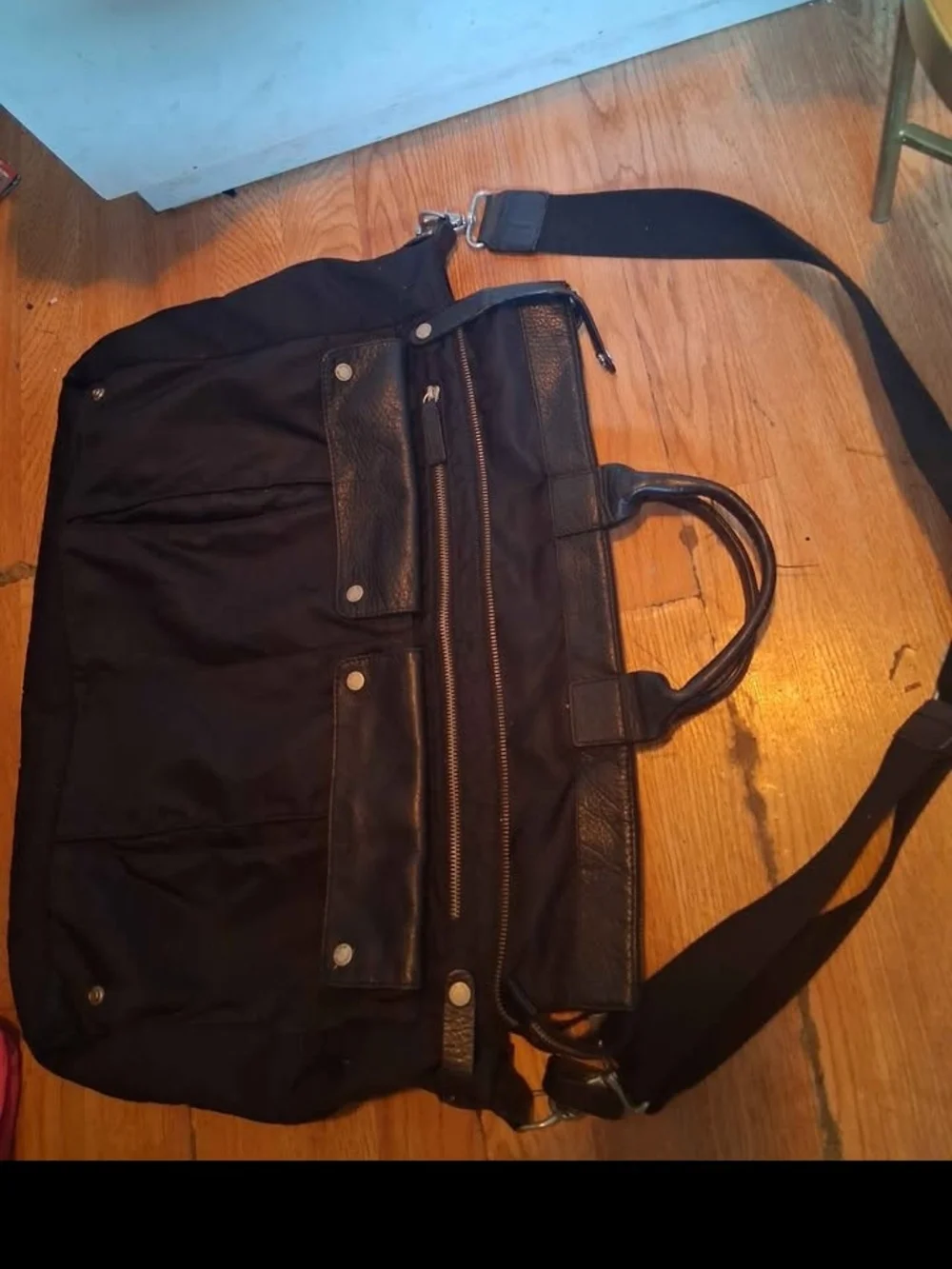 Vintage Francesco Biasia leather unisex bag purse duffle bag